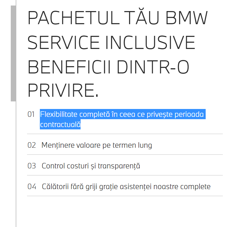 Avantaje BMW Service Inclusive
